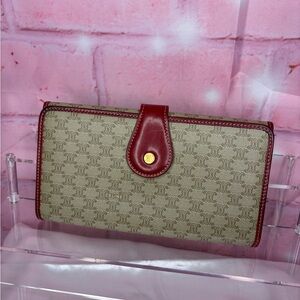 Celine Red and Cream Women's Wallet